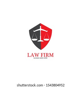 Law Firm logo and icon design template-vector