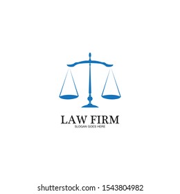 Law Firm logo and icon design template-vector