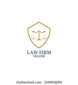 Law Firm logo and icon design template-vector