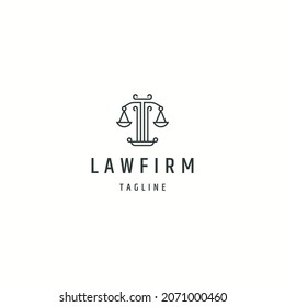 Law firm logo icon design template flat vector