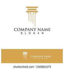 Law Firm logo and icon design template-vector