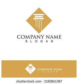 Law Firm logo and icon design template-vector
