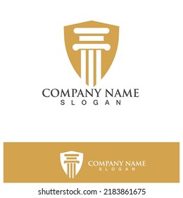 Law Firm logo and icon design template-vector