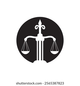 Law Firm logo and icon design template-vector