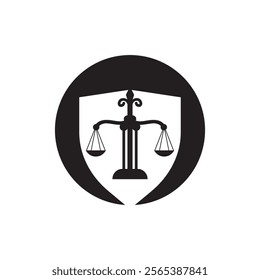 Law Firm logo and icon design template-vector