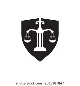 Law Firm logo and icon design template-vector