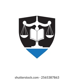 Law Firm logo and icon design template-vector