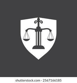 Law Firm logo and icon design template-vector