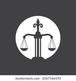 Law Firm logo and icon design template-vector