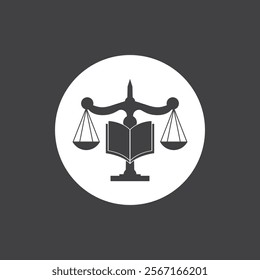 Law Firm logo and icon design template-vector