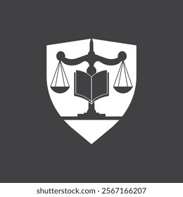 Law Firm logo and icon design template-vector