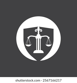 Law Firm logo and icon design template-vector