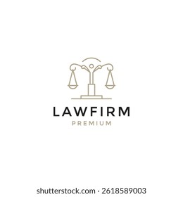 Modelo de design de ícone de logotipo de escritório de advocacia