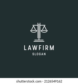 Law firm logo icon flat design template 