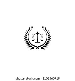 law firm logo icon vector template