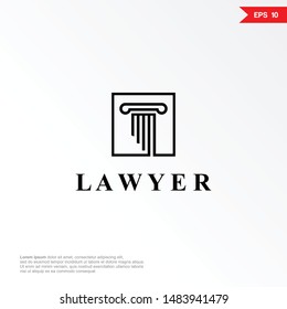 Law firm Logo and icon, vector design template. eps10