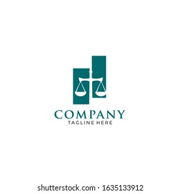 Law firm logo icon vector design. Universal legal, lawyer, scales sword column idea creative premium symbol.