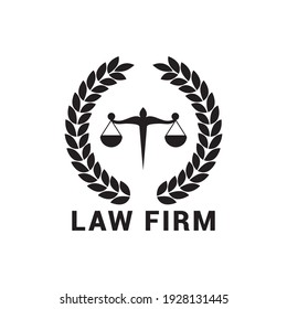 Law firm logo icon vector template.