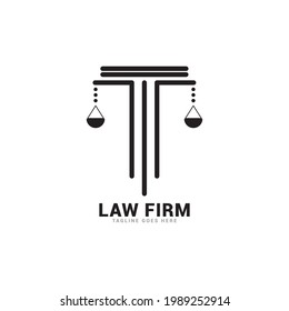 Law firm logo icon vector template.