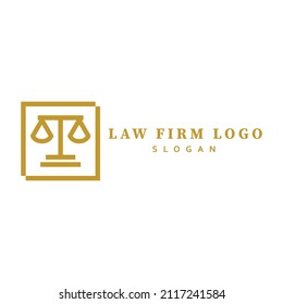 Vector de iconos de logotipo de firma de ley