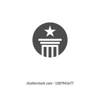 Law firm logo ilustration vector template