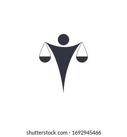 Law firm logo ilustration vector template