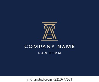 Law firm logo with initial letter A concept 