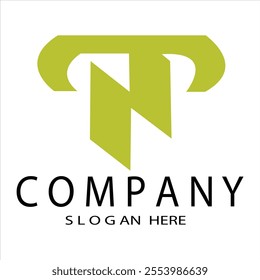 Law firm logo initial n premium vector