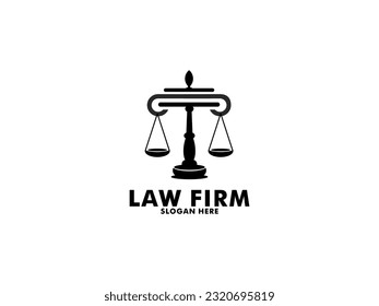 Law Firm Logo, Lawyer logo with creative law element