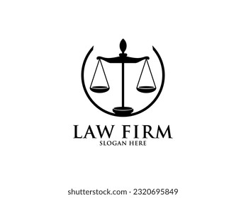 Law Firm Logo, Lawyer logo with creative law element