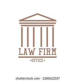 law firm logo on white background. vector illustration