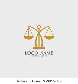 Law Firm logo, scale logo,advocate, attorney logo template