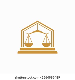 Law Firm logo, scale logo,advocate, attorney logo template