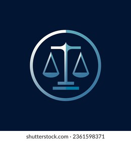 Law firm logo. Scales symbol. Vector icon design. 