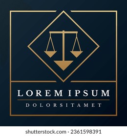 Law firm logo. Scales symbol. Vector icon design. 