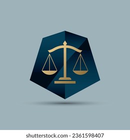 Law firm logo. Scales symbol. Vector icon design. 