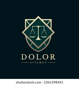 Law firm logo. Scales symbol. Vector icon design. 