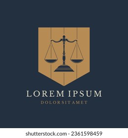 Law firm logo. Scales symbol. Vector icon design. 