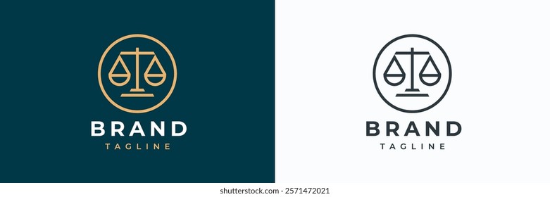 Law firm logo. Scales symbol. Vector icon design. 