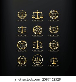 Law firm logo set  design,Revolution justice logo concept, Lawyer logo vector template