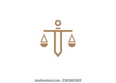 law firm logo. Symbol for Justice, Law Offices, Attorney services, lawyer, logo design inspiration.