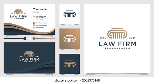 Law firm logo template with creative style Premium Vector