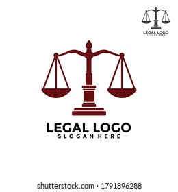 Law Firm Logo Template Design. Legal logo vector concept