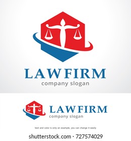 Law Firm Logo Template Design Vector, Emblem, Design Concept, Creative Symbol, Icon