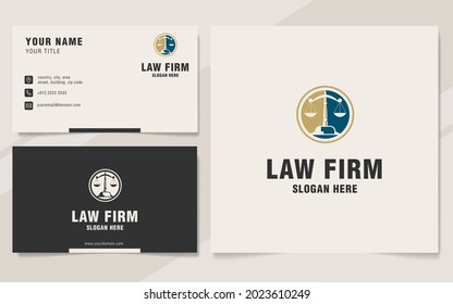 Law firm logo template on monogram style