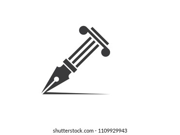 Law firm  Logo Template vector icon illustration design