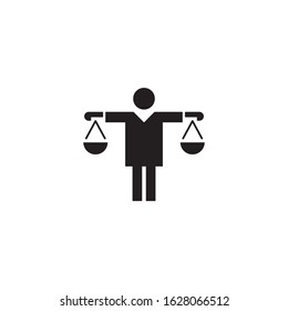 Law firm logo template vector icon design