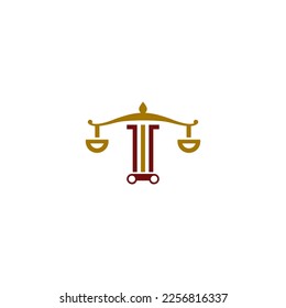 law firm logo template vector design