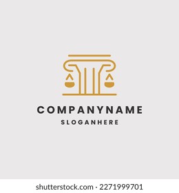 Law firm logo template vector illustration design