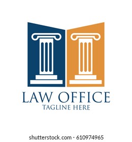 law firm logo with text space for your slogan / tagline, vector illustration